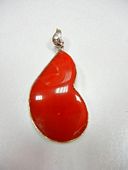 Natural red aka coral shape pendant 
